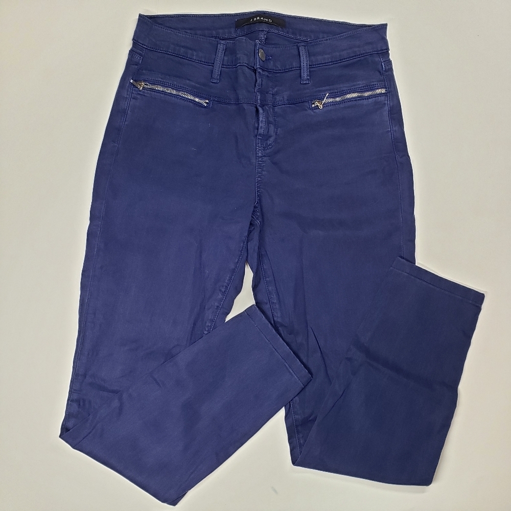 J Brand Women’s Miranda Style Skinny Jeans Zippers Navy Size 29